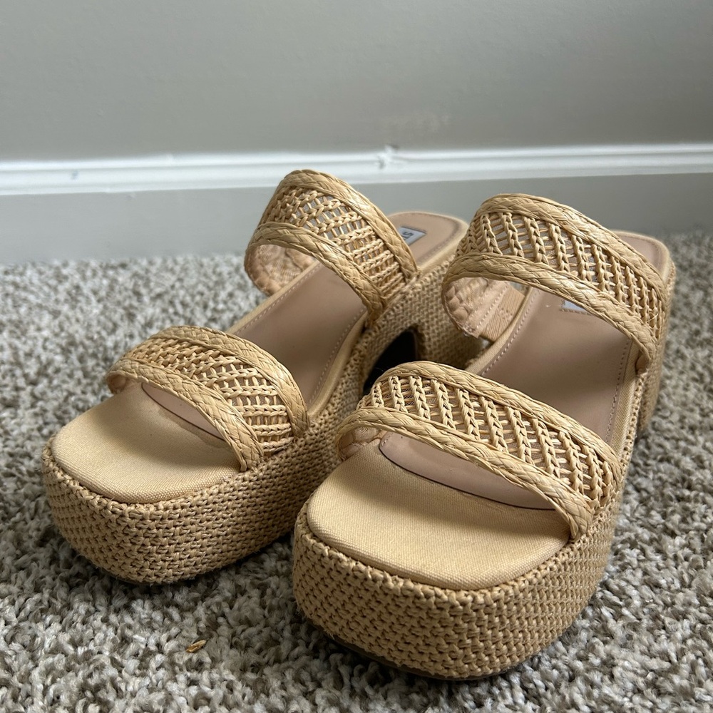 Steve Madden Tan Rainee Platform Sandals